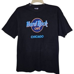 Hard Rock Chicago Vintage Single Stitch Hanes Beefy Made In USA Size Large